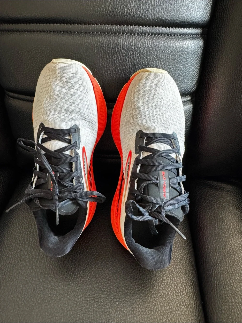 Brooks Women’s Athletic Shoes — Light Gray with Red and Black